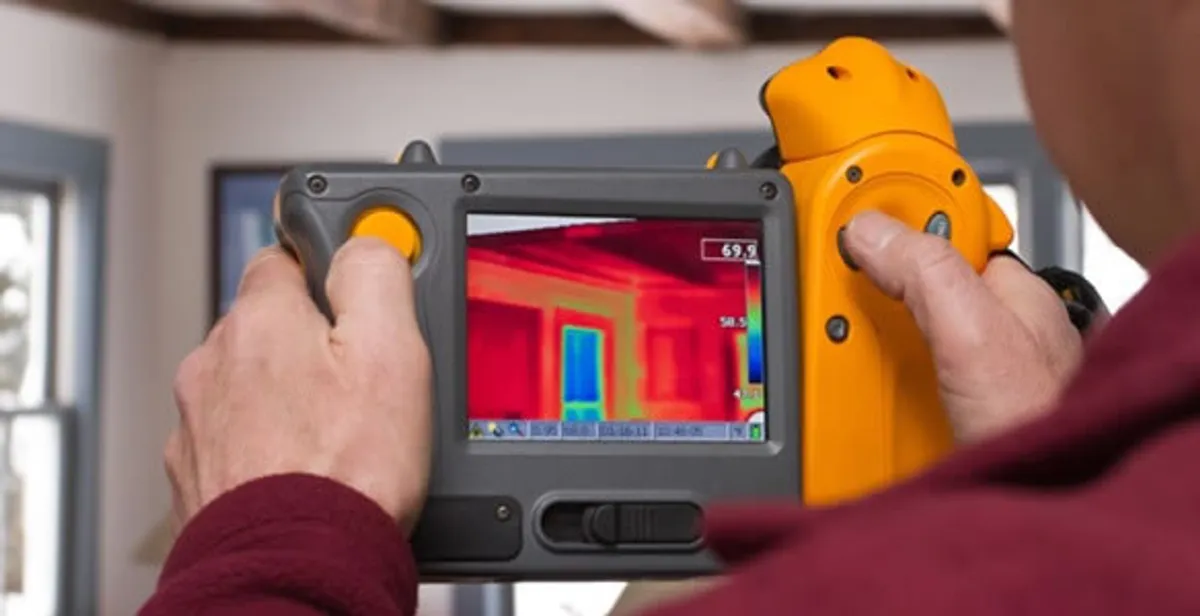home energy audit service capturing thermal readings to analyze insulation and electrical efficiency in Long Beach, CA