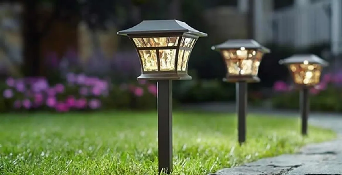 landscape lighting installation services with professionally installed pathway lights in Long Beach, CA