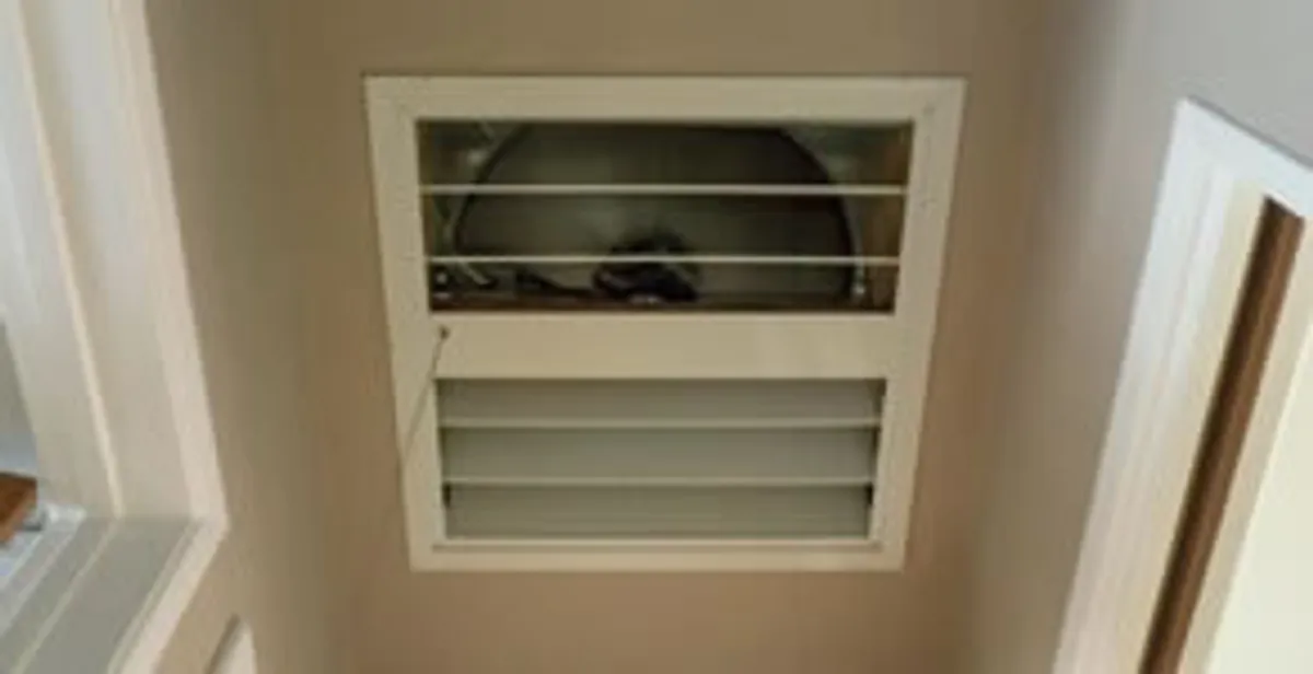 whole house fan installation services with ceiling-mounted ventilation system in Long Beach, CA